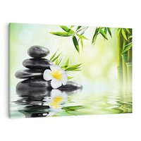 Obraz na płótnie 70x50 - SPA: Relaksująca woda i kamienie - SPA, woda