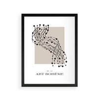 Plakat w ramie 40x50 - Migocące Konstrukcje Abstrakcji - sztuka minimalizmu, biało czarna rycina - rama czarna