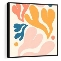 Obraz w ramie 50x50 - Granice Inspiracji - abstrakcyjne dziwne formy, nowoczesny plakat - rama czarna