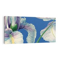 Obraz na płótnie 120x60 - Rapsodia malarskich gestów - wielkie kwiaty, zbliżenie