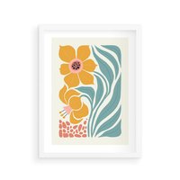 Plakat w ramie 30x40 - Pastelowa Piękność - nowoczesna sztuka, plakat - rama biała