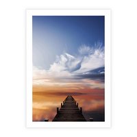 Plakat bez ramy 50x70 - Magia Chwili - pomost, zachód