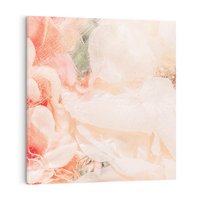 Obraz na płótnie 30x30 - Kwiatowe hafty marzeń - abstrakcja przypominająca kwiaty, róże