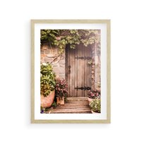 Plakat w ramie 50x70 - Stare drzwi pełne historii - drzwi, stare - rama drewno