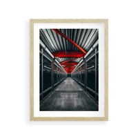 Plakat w ramie 50x70 - Nieskończoność Przestrzeni - korytarz, perspektywa - rama drewno