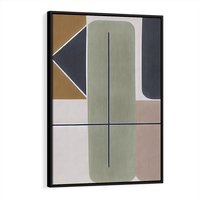 Obraz w ramie 70x100 - Sztuka Abstrakcji - geometryczne kształty, kolorowe prostokąty - rama czarna