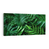 Obraz na płótnie 140x70 - Monstera Liście Fantazja - monstera, liście
