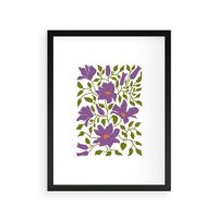 Plakat w ramie 40x50 - Rozmyte Granice - kwiaty, kompozycja - rama czarna