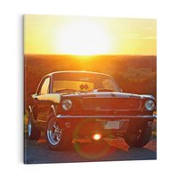 Obraz na płótnie 50x50 - Moc i elegancja - Ford Mustang, samochód