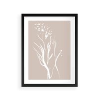 Plakat w ramie 50x70 - Impresje Pastelowych Nastrojów - minimalistyczny delikatny obraz, beżowe odcienie - rama czarna