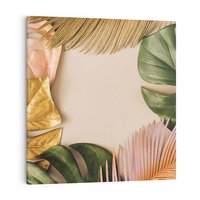 Obraz na płótnie 40x40 - Monstera Liście Kwiat - monstera, liście