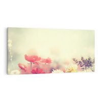 Obraz na płótnie 100x50 - Delikatne kwiaty pastelowe - kwiaty, pastelowe