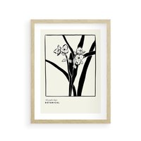 Plakat w ramie 50x70 - Symfonia kwiatowej ekspresji - kwiat, grafika - rama drewno