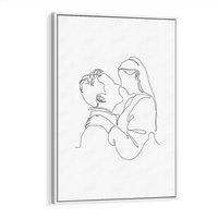 Obraz w ramie 70x100 - Bezgraniczne Tańce - para zakochanych, kobieta i mężczyzna - rama biała