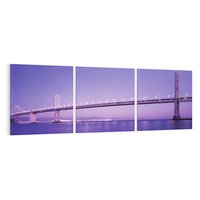 Obraz na płótnie 120x40 - Most nad rzeką w USA - most, rzeka