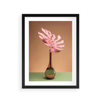 Plakat w ramie 40x50 - Wyjątkowy monstera - monstera, liść - rama czarna