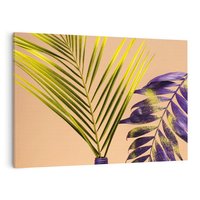 Obraz na płótnie 70x50 - Delikatne Piękno - palma, pastele