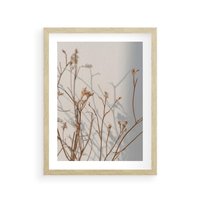 Plakat w ramie 40x50 - Boho gałązki suche - gałązki, suche - rama drewno