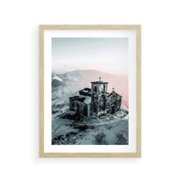Plakat w ramie 40x50 - Stary Kościół w Górach - stary kościół, ruiny - rama drewno