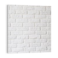Obraz na płótnie 80x80 - Wymiarowa Struktura - ściana, cegła