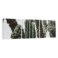 Obraz na płótnie 150x50 - Boho oaza wśród kaktusów - kaktusy, pustynia