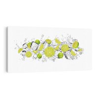 Obraz na płótnie 140x70 - Rześkość i smak - limonki, lód