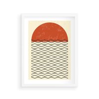 Plakat w ramie 30x40 - Abstrakcyjne Wzory na Plakacie - geometryczna sztuka, nowoczesny plakat - rama biała