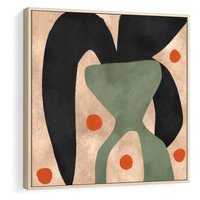 Obraz w ramie 80x80 - Impresje Boho - abstrakcyjny obraz, plakat - rama drewno
