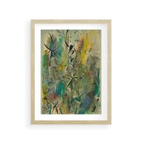 Plakat w ramie 30x40 - Tajemnicze Konstrukcje Form - abstrakcyjny obraz, mnogość kolorów - rama drewno