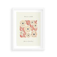 Plakat w ramie 40x50 - Dmuchawce w Abstrakcji - dmuchawce, abstrakcja - rama biała