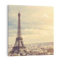 Obraz na płótnie 80x80 - Paryż: Wieża Eiffla w blasku - Wieża, Eiffla