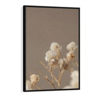 Obraz w ramie 70x100 - Przezroczyste piękno - gipsówka, suche - rama czarna