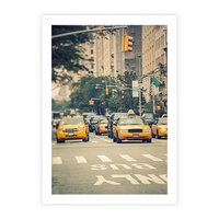 Plakat bez ramy 21x30 - Miasto Taksówek - taksówki, miasto