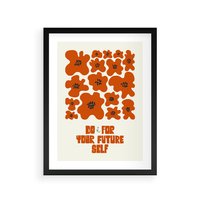 Plakat w ramie 30x40 - Taniec Kolorowych Promieni - self care, kompozycja kwiaty - rama czarna