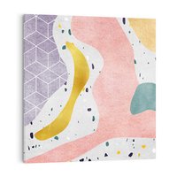 Obraz na płótnie 30x30 - Eklektyczny Mix - kolaż, pastelowe abstrakcyjne plamy