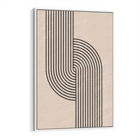 Obraz w ramie 70x100 - Puls Abstrakcji - abstrakcyjne linie, geometria - rama biała