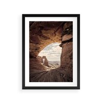 Plakat w ramie 30x40 - Kanionowy Labirynt - pustynia, skały - rama czarna