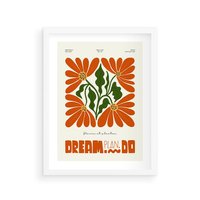 Plakat w ramie 30x40 - Księga Abstrakcji - sztuka nowoczesna, kolorowe kwiaty - rama biała