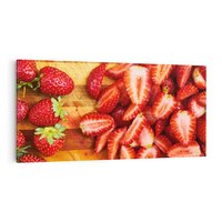 Obraz na płótnie 120x60 - Truskawki - Smak Lata w Owocowym Ogrodzie - truskawki, owoce