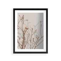 Plakat w ramie 50x70 - Boho gałązki suche - gałązki, suche - rama czarna