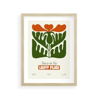 Plakat w ramie 40x50 - Rozkwitająca Gra - kwiaty, nowoczesny plakat - rama drewno