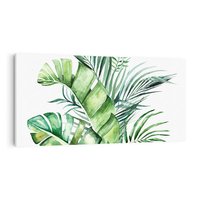 Obraz na płótnie 140x70 - Piękno Złotej Rośliny - złote, liście