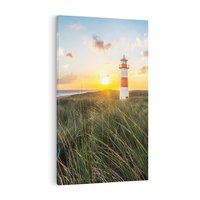 Obraz na płótnie 50x70 - Magia latarni przy zachodzie - latarnia, zachód