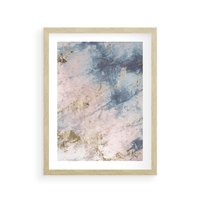 Plakat w ramie 50x70 - Luksusowa Dekoracja - marmur, złoto - rama drewno