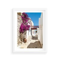 Plakat w ramie 30x40 - Kwiaty Chorwacji - kwiaty, Chorwacja - rama biała