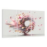 Obraz na płótnie 120x80 - Kwiatowy Wir - nowoczesna grafika komputerowa, wir z kwiatów