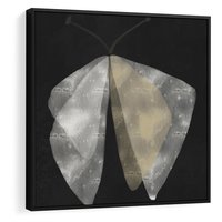 Obraz w ramie 50x50 - Obce Powidoki - abstrakcyjna ćma, mroczna atmosfera - rama czarna