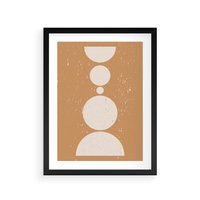 Plakat w ramie 40x50 - Podróżne Echa - mid century styl, nowoczesna grafika - rama czarna