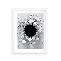 Plakat w ramie 40x50 - Nowoczesna Abstrakcja - grafika, nowoczesna - rama biała
