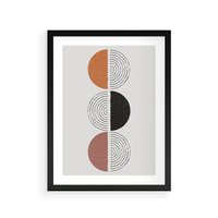 Plakat w ramie 40x50 - Eksperymenty z Geometrią - geometryczny plakat, sztuka nowoczesna - rama czarna
